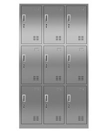安定した性能9のドアの鋼鉄薬の飾り戸棚、家の衣類の金属の貯蔵用ロッカー