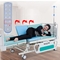 ABSガードレールは4つの足車が付いている看護の病院の調節可能なベッドに金属をかぶせる